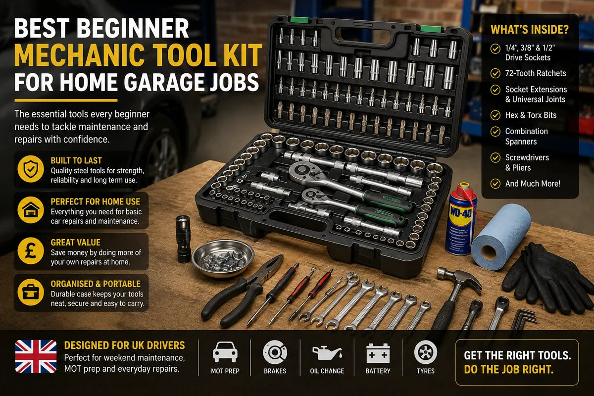 Best beginner mechanic tool kit for home garage jobs